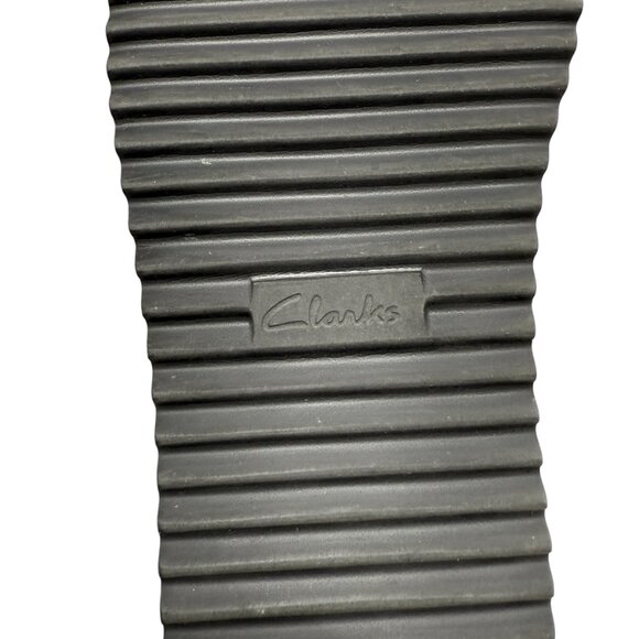 Clarks Botanic Black Leather Strap Sandals Shoes Women's Slide size 8 M - Picture 9 of 11